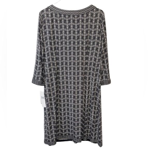 Wisp Marnie Knit Dress Stitch Fix New Black White Size 14 - Picture 5 of 5